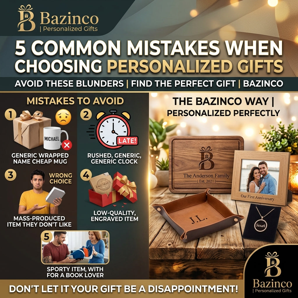 5 Mistakes People Make While Choosing Personalized Gifts | Bazinco