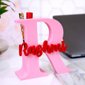 Bazinco Personalized 3D Alphabet Pen Holder – Custom Name Letter Desk Organizer for Office Desk