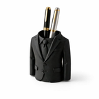 Bazinco 3D Gentleman Suit Pen Holder – Creative Desk Organizer Pen Stand for Office Desk Accessories