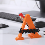 Bazinco 3D Letter A Pen Holder – Personalized Alphabet Desk Organizer for Office & Study Table