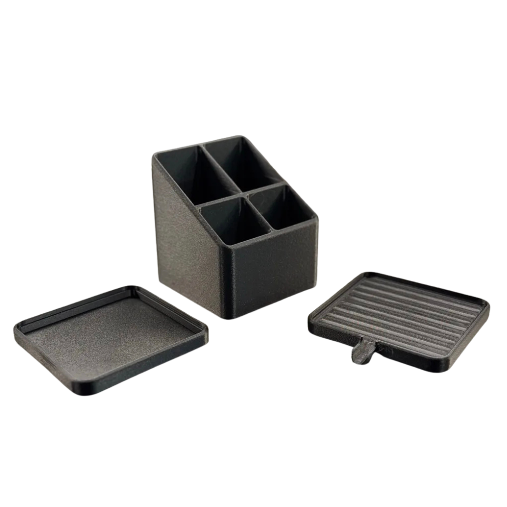 Bazinco 4-Compartment Knife & Cutlery Holder with Drain Tray – Modern Kitchen Organizer Stand