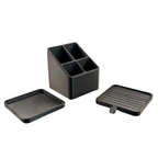 Bazinco 4-Compartment Knife & Cutlery Holder with Drain Tray – Modern Kitchen Organizer Stand