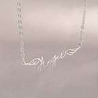 Bazinco Angel Name Necklace with Wings – Personalized Name Pendant Gift for Her