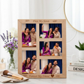 Bazinco A3 Wooden Photo Collage Frame for Sister | Personalized Rakhi Gift | First My Sister Forever My Friend