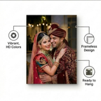 Bazinco Customized Acrylic Photo Frame - Personalized Wall Decor for Weddings & Anniversaries