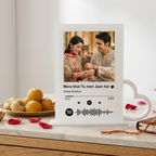 Bazinco Personalized Spotify Song Acrylic Plaque for Siblings | Custom Photo Music Plaque Gift | Mera Bhai Tu Meri Jaan Hai