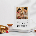 Bazinco Personalized Spotify Song Acrylic Plaque for Siblings | Custom Photo Music Plaque Gift | Mera Bhai Tu Meri Jaan Hai