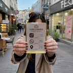 Bazinco Personalized Business QR Code Display Stand | Custom Acrylic Social Media QR Stand with Instagram, WhatsApp & Location QR | Business Counter Sign