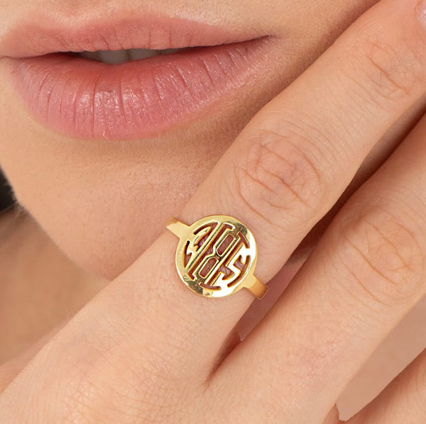 Initial Signet Ring for Women by Bazinco