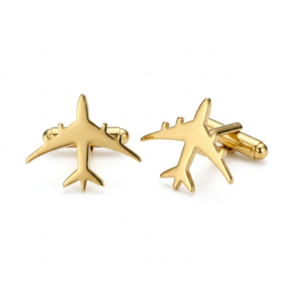 Bazinco Aviation Inspired Cufflinks – Airplane Design Cufflinks for Men Formal Wear
