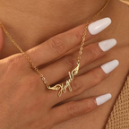 Bazinco Angel Name Necklace with Wings – Personalized Name Pendant Gift for Her