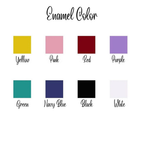 Minimalist Enamel Arabic Name Necklace – Personalized Name Pendant by Bazinco