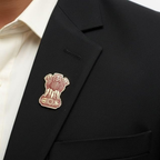 Bazinco Ashoka Lion Capital Brooch – Premium Indian National Emblem Lapel Pin