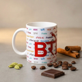 Bazinco Bro Hindi Bhrata Coffee Mug - Multilingual Language Print Ceramic Cup - Perfect Rakhi Gift for Brother, Long Distance Sibling Present