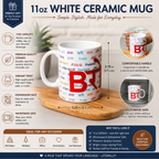 Bazinco Bro Hindi Bhrata Coffee Mug - Multilingual Language Print Ceramic Cup - Perfect Rakhi Gift for Brother, Long Distance Sibling Present