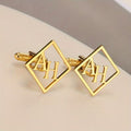 Bazinco Personalised Initial Cufflinks for Him – Custom Name Engraved Cufflinks for Men Wedding Gift