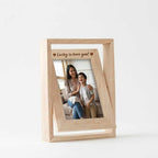 Bazinco Personalized Mother’s Day Photo Frame – Custom Wooden Picture Frame Gift for Mom with Engraved Message