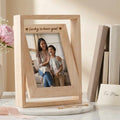 Bazinco Personalized Mother’s Day Photo Frame – Custom Wooden Picture Frame Gift for Mom with Engraved Message