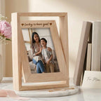 Bazinco Personalized Mother’s Day Photo Frame – Custom Wooden Picture Frame Gift for Mom with Engraved Message