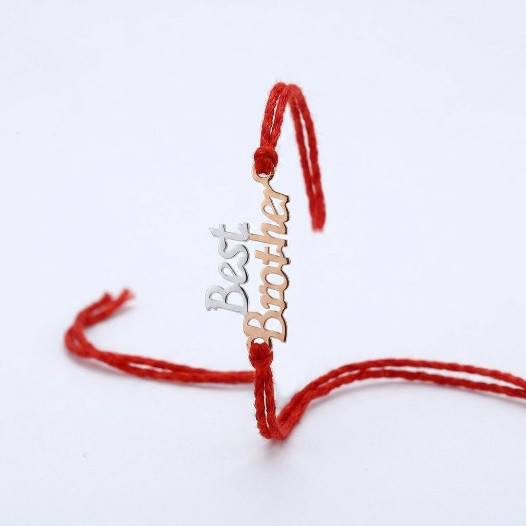 Bazinco Best Brother Personalized Name Rakhi Bracelet for Brother
