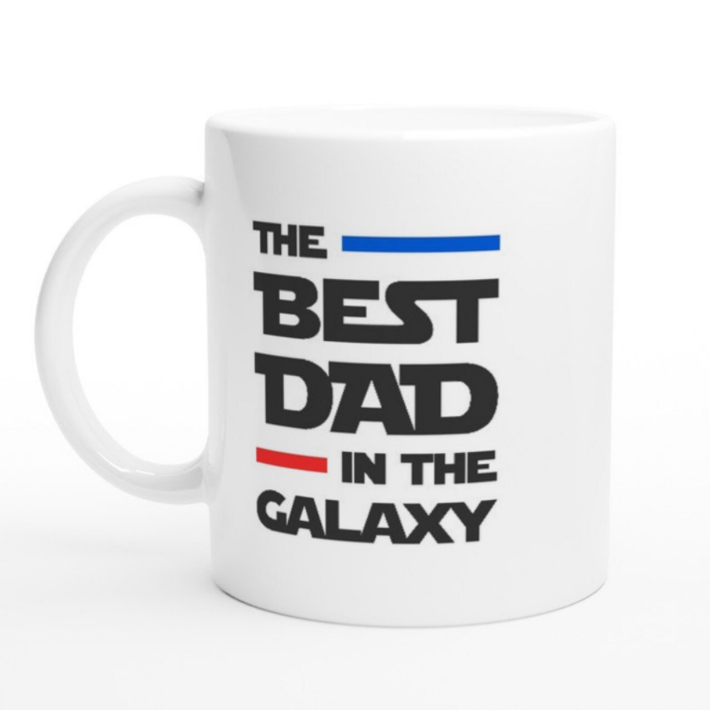 Bazinco Best Dad in the Galaxy Mug – Funny Father’s Day Ceramic Coffee Mug Gift