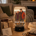 Bazinco Personalized Best Dad LED Acrylic Lamp | Custom Photo Night Light Gift for Father