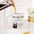 Bazinco Custom Best Friend Mug 300 ml, Personalized Ceramic Coffee Mug, Best Friend Search Engine Design, Custom Photo Name Gift for Bestie, Birthday Friendship Gift