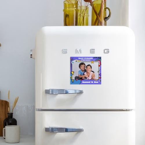 Bazinco Personalized Photo Fridge Magnet – Best Friends Forever Gaming Style Custom Photo Frame