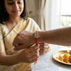 Bazinco Hindi Bhai Rakhi for Brother | Premium भाई Name Rakhi | Traditional Raksha Bandhan Rakhi Gift