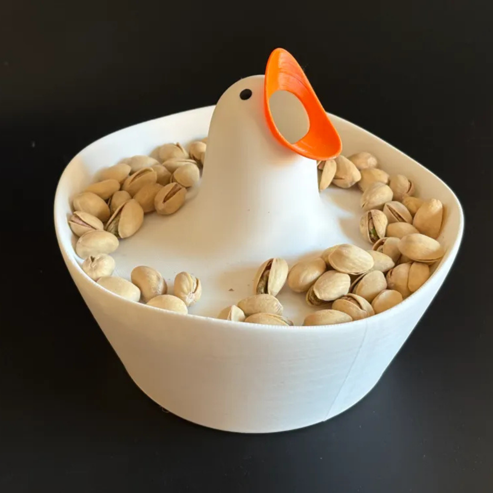 Bazinco Bird Shape Pistachio Bowl with Shell Separator | Snack Serving Bowl