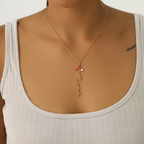 Bazinco Custom Name Necklace with Birth Flower – Elegant Floral Name Jewelry