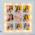 Bazinco Personalized Birthday LED Photo Frame – Custom 9 Photo Memory Collage Gift