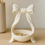 Bazinco Bow Knot Jewelry Tray | Elegant Ring Holder Dish for Earrings, Rings & Accessories Organizer