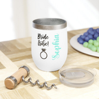 Bazinco Personalized Bride Tribe Wine Tumbler | Custom Bridesmaid Name Stainless Steel Insulated Cup | Bridal Party Gift 12oz