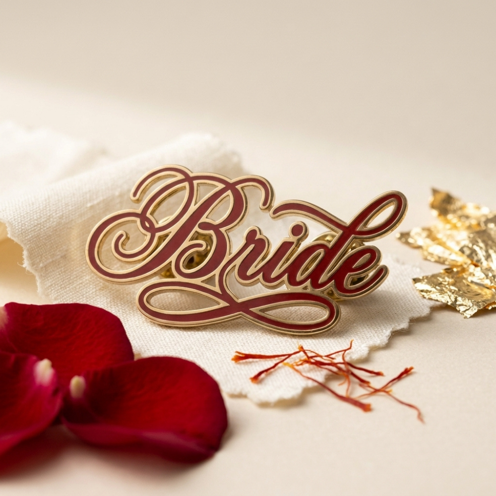 Bazinco Bridal Bride Brooch – Stylish Wedding Saree Pin for Brides & Bridesmaids