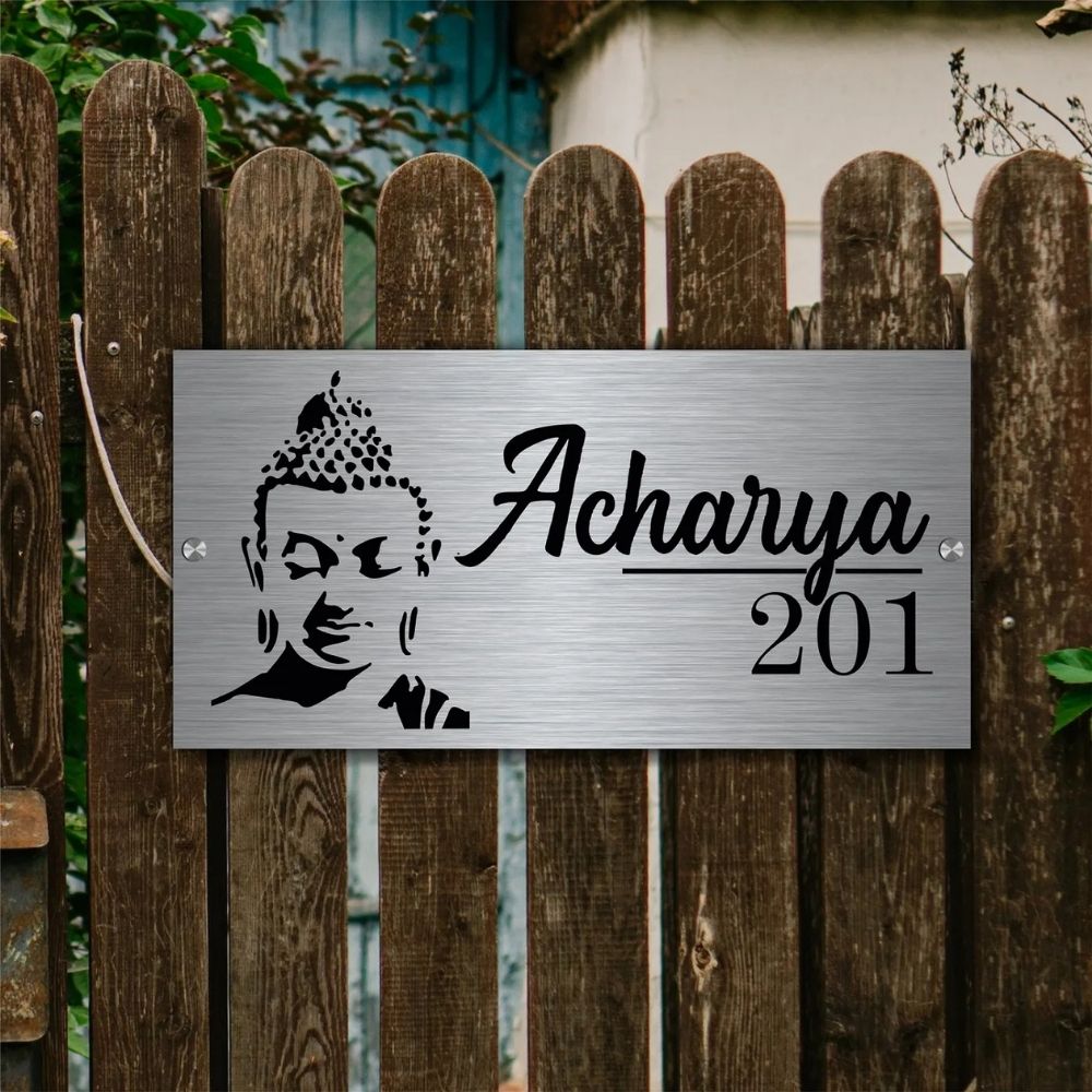 Bazinco name plates
buddha metal name plate
buddha name plate for home
modern metal door name plate
personalized metal name plate
stainless steel name plate for home
custom door name plate
modern house name plate
spiritual name plate for home
door name plate with house number