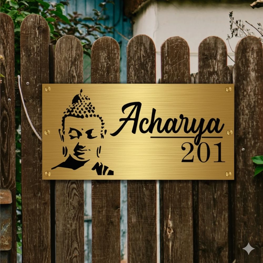 Bazinco name plates
buddha metal name plate
buddha name plate for home
modern metal door name plate
personalized metal name plate
stainless steel name plate for home
custom door name plate
modern house name plate
spiritual name plate for home
door name plate with house number