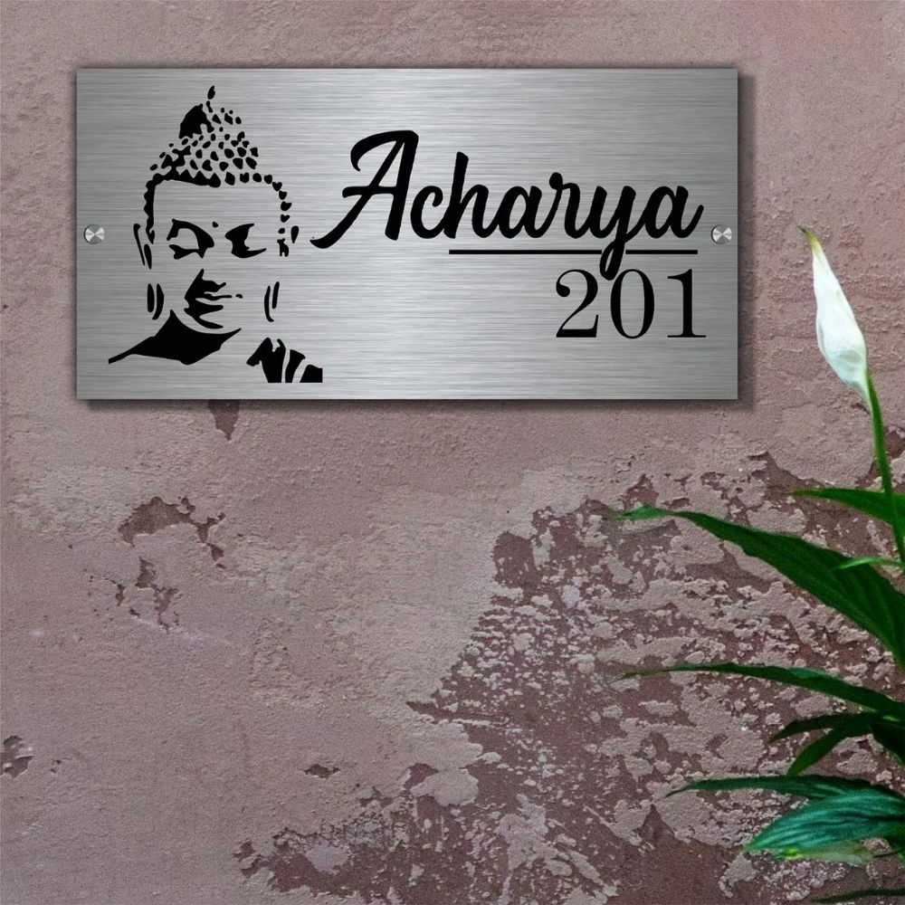 Bazinco name plates
buddha metal name plate
buddha name plate for home
modern metal door name plate
personalized metal name plate
stainless steel name plate for home
custom door name plate
modern house name plate
spiritual name plate for home
door name plate with house number