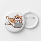 Bazinco Cute Cat Lover Badges Pack of 5 – Kawaii Cartoon Cat Button Pins for Cat Lovers
