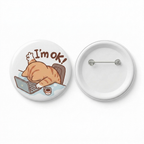 Bazinco Cute Cat Lover Badges Pack of 5 – Kawaii Cartoon Cat Button Pins for Cat Lovers