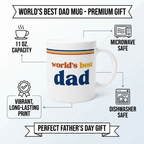 Bazinco Custom Name Mug with Vintage Dad Style Design – Personalized Ceramic Coffee Mug for Office & Home