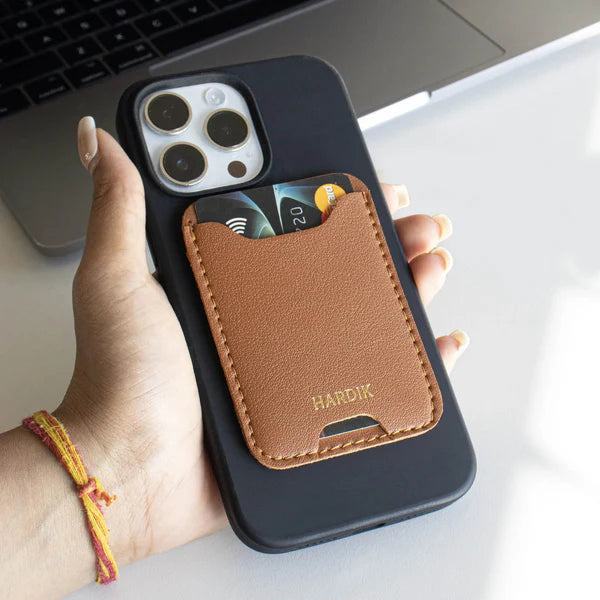 Bazinco Tan Chipku Card & Money Holder for Mobile – Stick-On Phone Wallet Pocket