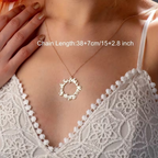 Personalized Circle Name Necklace Custom Name Ring Pendant – Bazinco