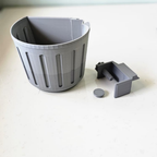 Bazinco Clamp Desk Organizer Basket | Space Saving Desk Side Storage Cup for Workspace & Study Table