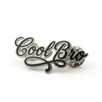 Bazinco Cool Bro Cursive Enamel Pin – Trendy Street Style Fashion Pin for Men