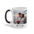 Bazinco Personalized Magic Mug – Custom Couple Photo Heat Reveal Mug