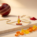 Bazinco Personalized Cricket Bat Rakhi with Name | Custom Cricket Lover Rakhi for Brother | Unique Raksha Bandhan Designer Rakhi
