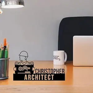 Bazinco Custom Architect Desk Name Plate – Personalized Architecture Office Name Plate