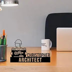 Bazinco Custom Architect Desk Name Plate – Personalized Architecture Office Name Plate