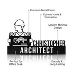 Bazinco Custom Architect Desk Name Plate – Personalized Architecture Office Name Plate